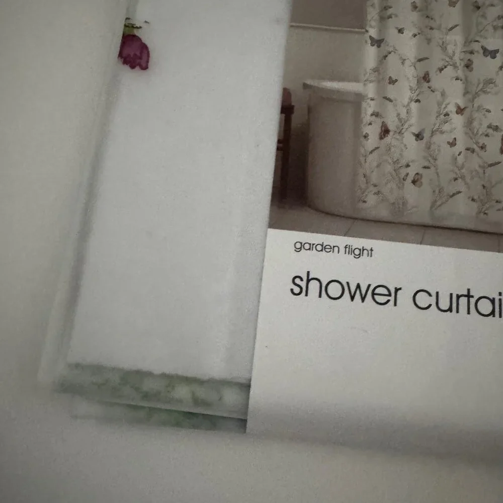 Maytex Garden Flight Peva Shower Curtain New